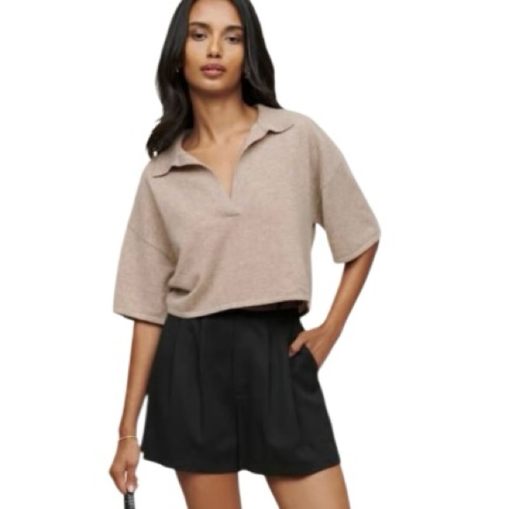 Reformation Maye Cashmere Polo Sweater
